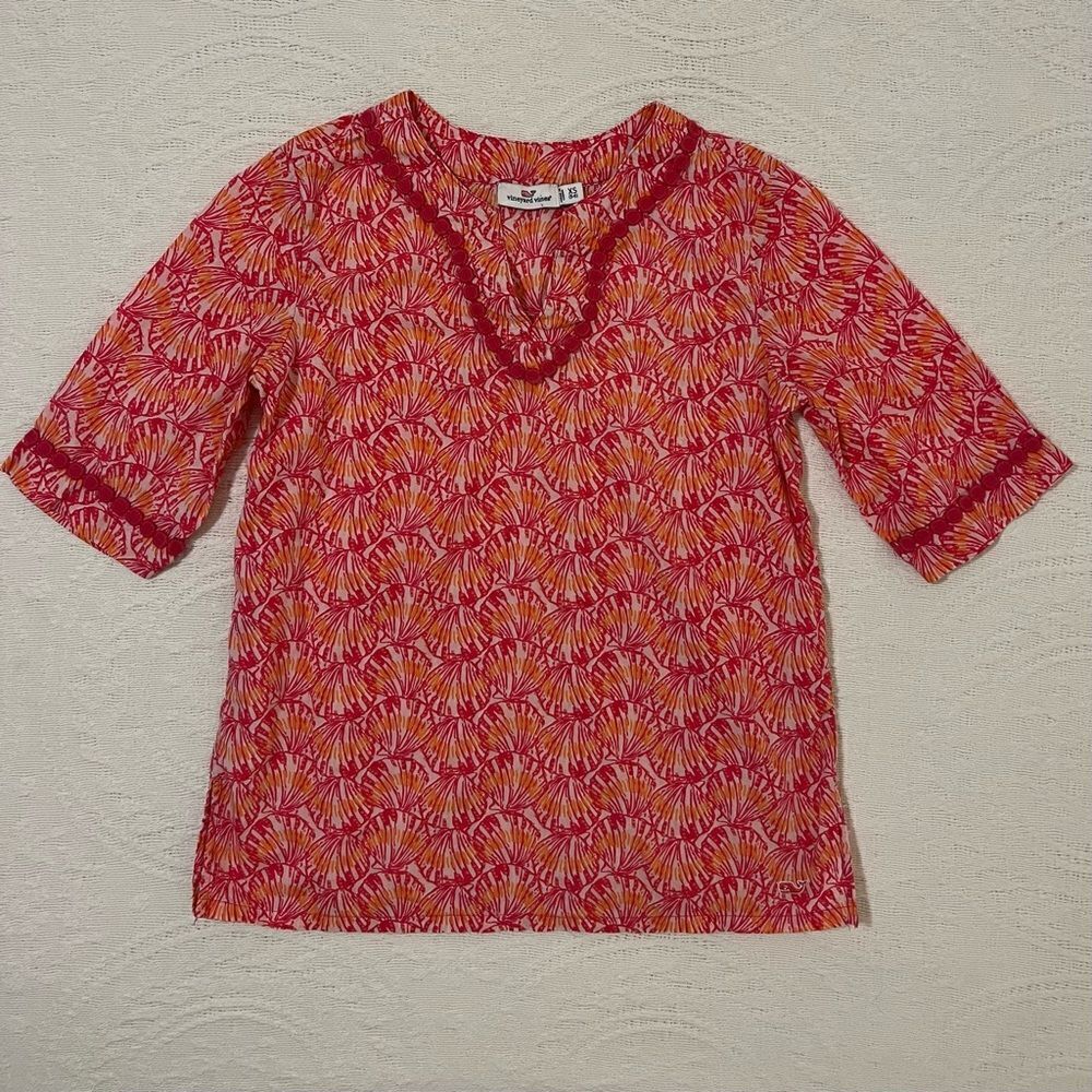 Vineyard Vines Girls Youth Shell Tunic Shirt XS 5/6
